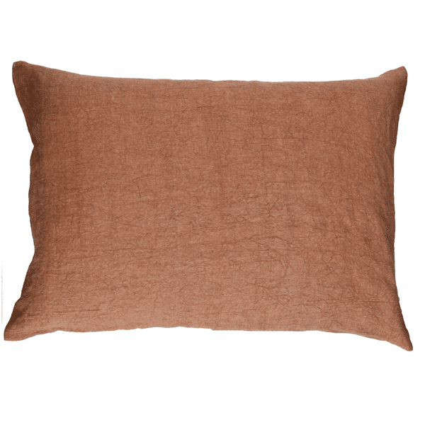 pomax ALPHA BASICS - kussen - linnen - L 70 x W 50 cm - kaneel