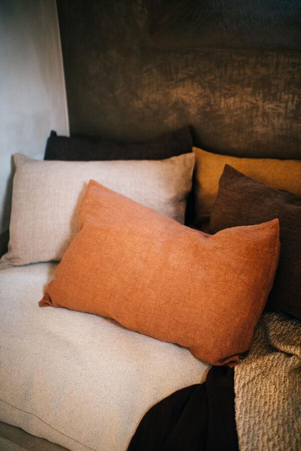 Pomax ALPHA BASICS - Kussen - Linnen - L 70 X W 50 Cm - Naturel