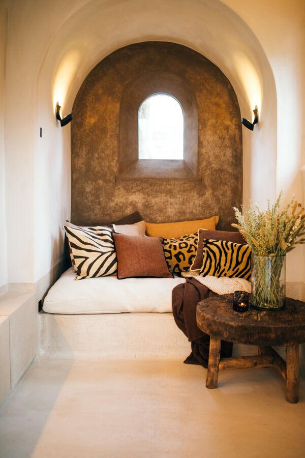 Pomax ALPHA BASICS - Kussen - Linnen - L 70 X W 50 Cm - Oker