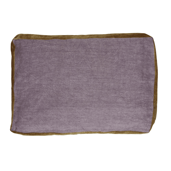 pomax ALPHA BORDERS - kussen - linnen / velvet - L 60 x W 40 cm - lavendel