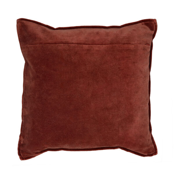 Pomax ALPHA OPPOSITES - Kussen - Linnen / Velvet - L 45 X W 45 Cm - Honing