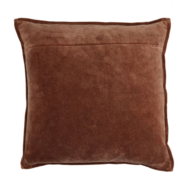 Pomax ALPHA OPPOSITES - Kussen - Linnen / Velvet - L 45 X W 45 Cm - Klaproos