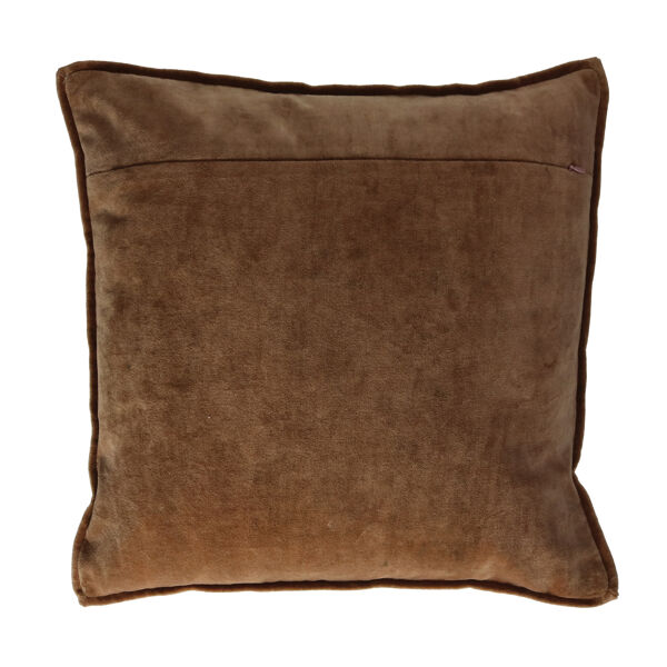 Pomax ALPHA OPPOSITES - Kussen - Linnen / Velvet - L 45 X W 45 Cm - Framboos