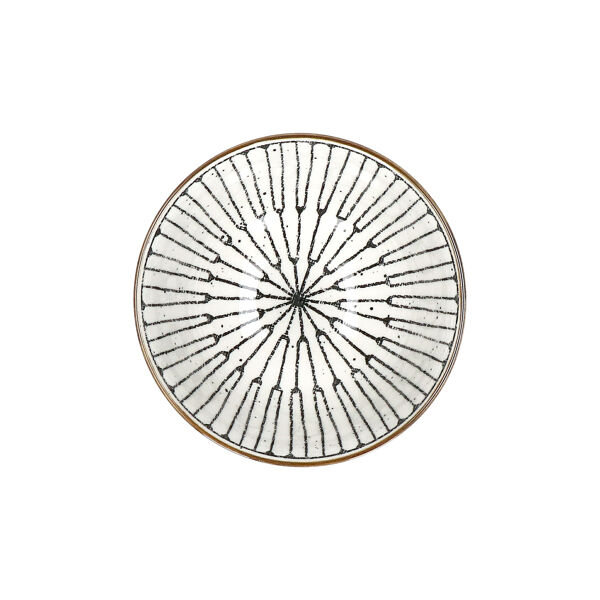 Pomax ALTO - Ontbijtkom - Porselein - DIA 12 X H 6 Cm - Zwart/wit