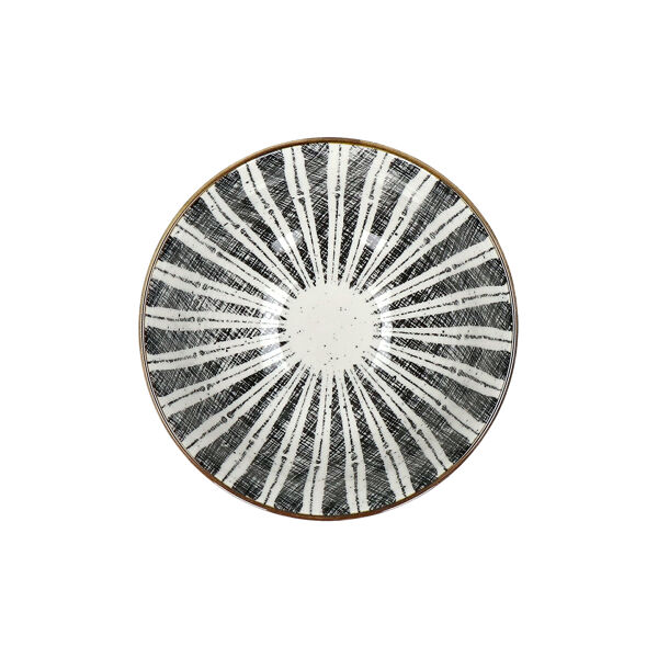 Pomax ALTO - Ontbijtkom - Porselein - DIA 12 X H 6 Cm - Zwart/wit