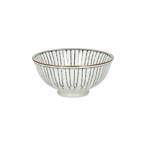 pomax ALTO - ontbijtkom - porselein - DIA 12 x H 6 cm - zwart/wit