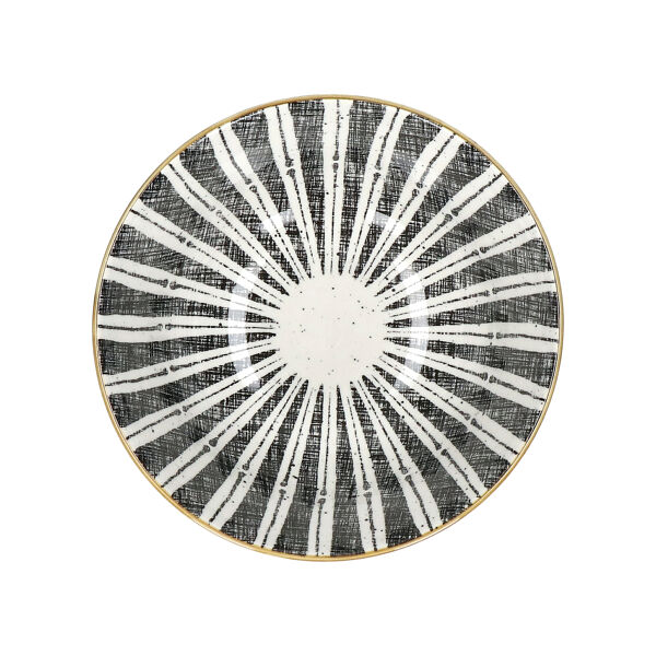 Pomax ALTO - Soepkom - Porselein - DIA 15 5 X H 7 Cm - Zwart/wit