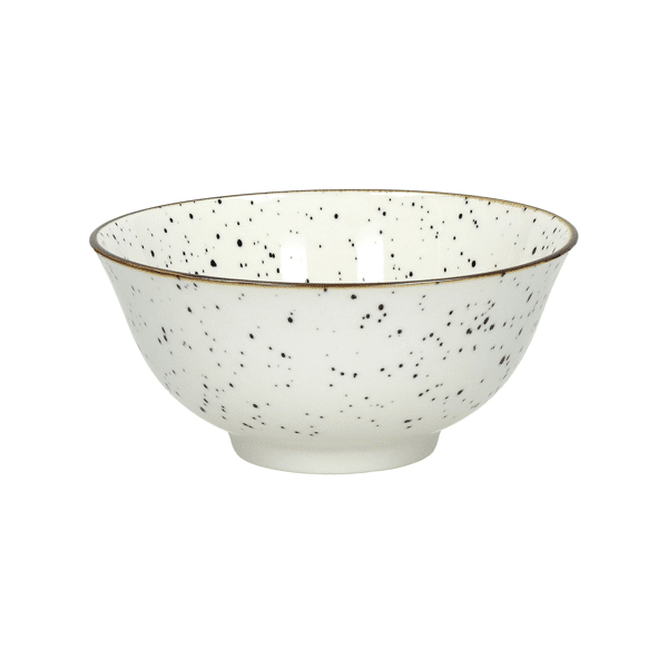 pomax ALTO - soepkom - porselein - DIA 15 5 x H 7 cm - zwart/wit