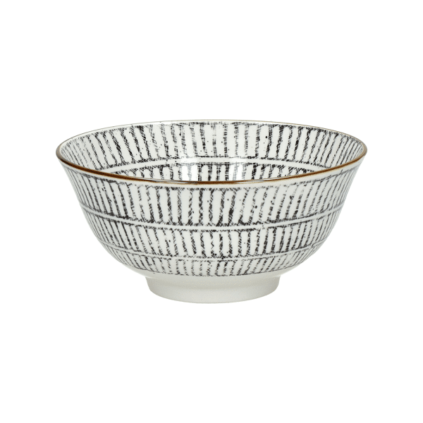 pomax ALTO - soepkom - porselein - DIA 15 5 x H 7 cm - zwart/wit