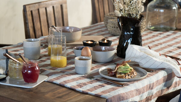 Pomax AMALIA - Tafelkleed - Linnen - L 300 X W 170 Cm - Rood