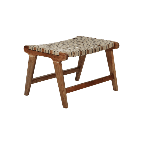 pomax AOSTA - kruk - acacia hout / katoen - L 56 x W 41 x H x 36 - naturel