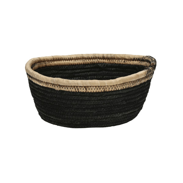 pomax ARNO - broodmand - waterhyacint - DIA 18 5 x H 7 5 cm - zwart