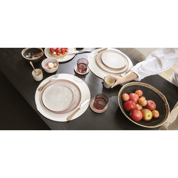 Pomax ARNO - Fruitmand - Waterhyacint - DIA 31 X H 10 Cm - Zwart