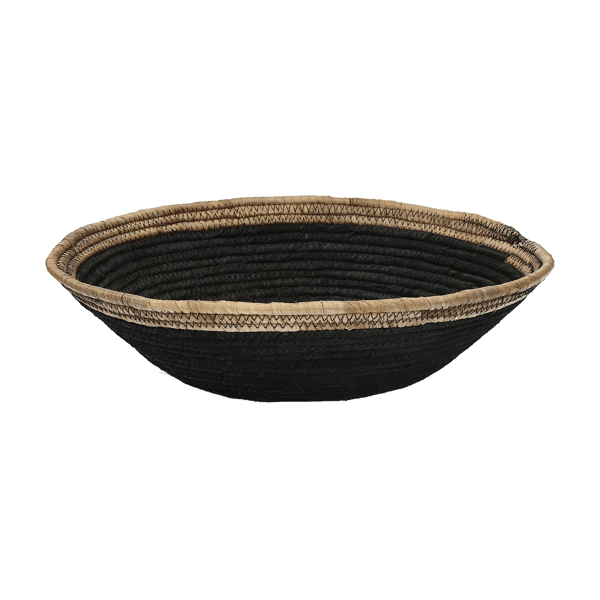 pomax ARNO - fruitmand - waterhyacint - DIA 31 x H 10 cm - zwart