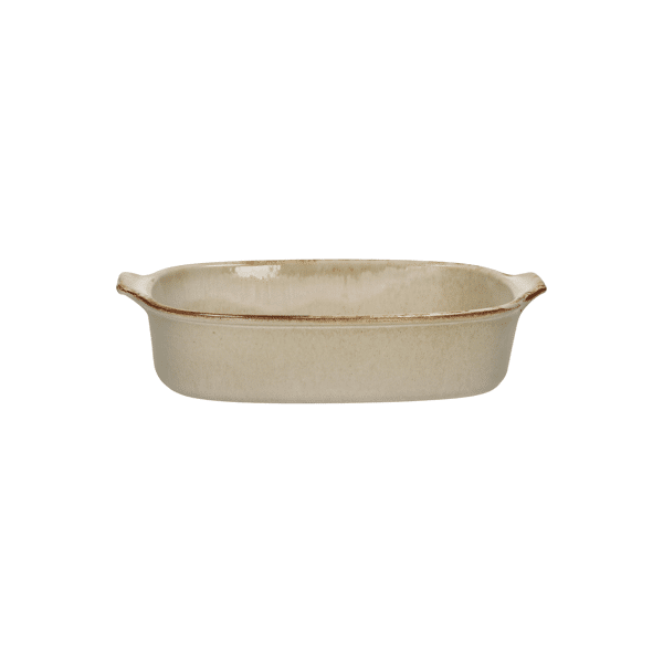 pomax ASCOLI - ovenschotel - steengoed - L 29 x W 19 x H 7 cm - grijs/beige