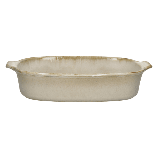 pomax ASCOLI - ovenschotel - steengoed - L 42 x W 27 x H 9 cm - grijs/beige
