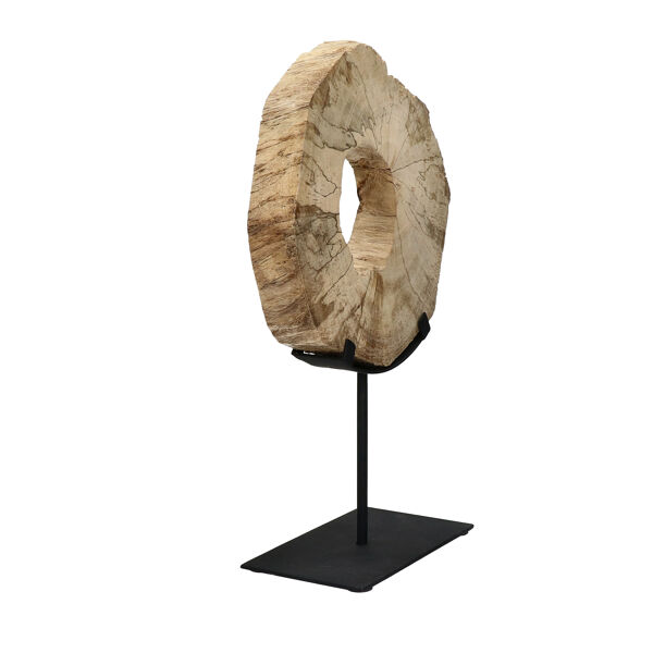 Pomax AVILLA - Deco Object - Hout / Metaal - L 21 X W 9 X H 33 Cm - Naturel