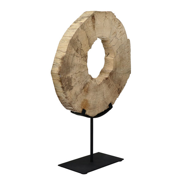 Pomax AVILLA - Deco Object - Hout / Metaal - L 25 X W 10 3 X H 42 5 Cm - Naturel