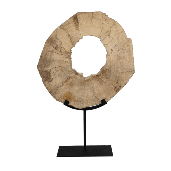 pomax AVILLA - deco object - hout / metaal - L 25 x W 10 3 x H 42 5 cm - naturel