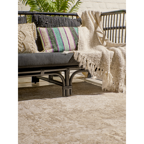 Pomax AYALA - Plaid - Katoen - L 150 X W 125 Cm - Gebroken Wit