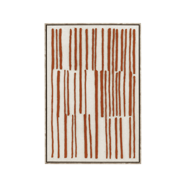 pomax BERGAMO - muur deco - linnen / mdf - L 63 x W 4 3 x H 93 - terracotta