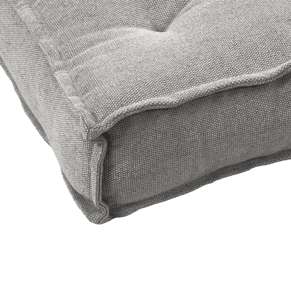 Pomax BIRGIT - Kussen Voor Poef - Katoen - L 85 X W 85 X H 20 Cm - Licht Grijs