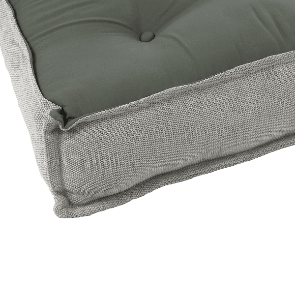 Pomax BIRGIT - Kussen Voor Poef - Katoen - L 85 X W 85 X H 20 Cm - Licht Grijs