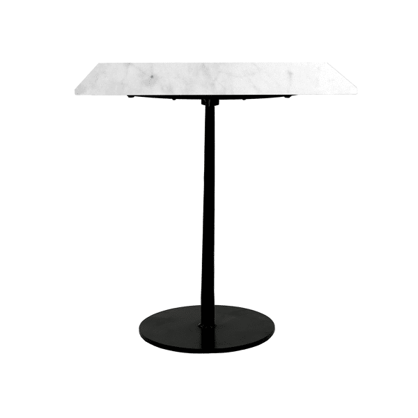 pomax BISTRO - tafel - marmer / metaal - L 70 x W 70 x H 76 cm - wit