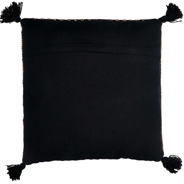 Pomax BOMBAY - Kussen - Jute / Katoen - L 45 X W 45 Cm - Naturel/zwart