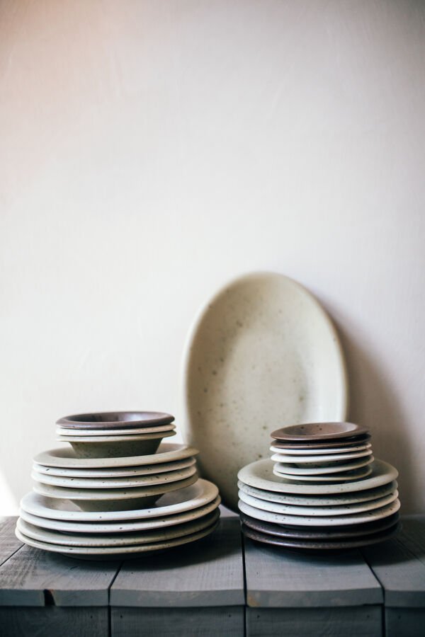 Pomax BOSQUE - Aperitiefbordje - Steengoed - DIA 13 X H 2 Cm - Wit