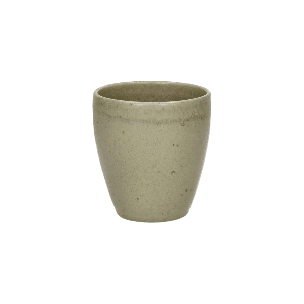 pomax BOSQUE - beker - steengoed - DIA 9 x H 10 cm - olijfgroen