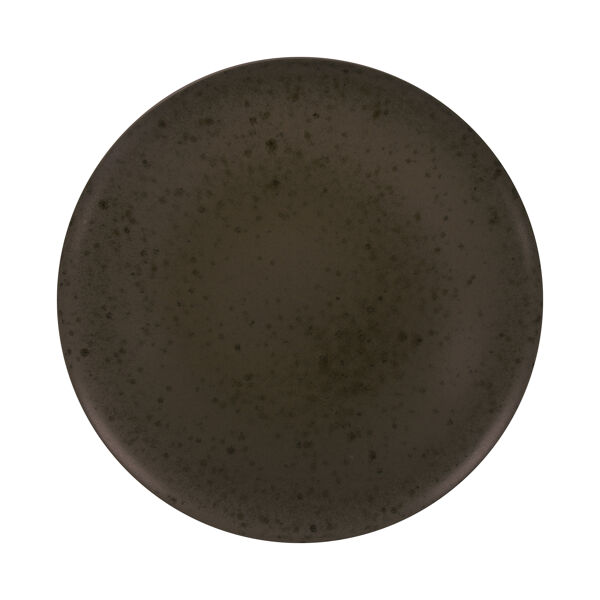 Pomax BOSQUE - Dessertbord - Steengoed - DIA 22 X H 3 Cm - Bruin