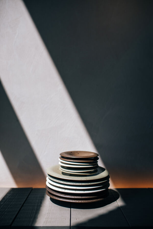 Pomax BOSQUE - Dessertbord - Steengoed - DIA 22 X H 3 Cm - Bruin