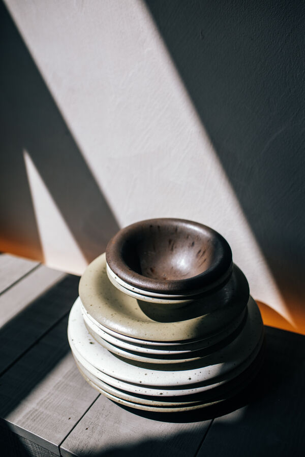 Pomax BOSQUE - Ontbijtkom - Steengoed - DIA 17 X H 6 Cm - Bruin