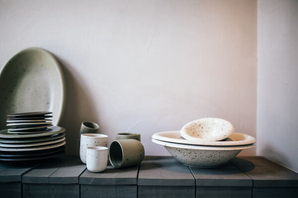 Pomax BOSQUE - Saladekom - Steengoed - DIA 31 5 X H 8 2 Cm - Wit