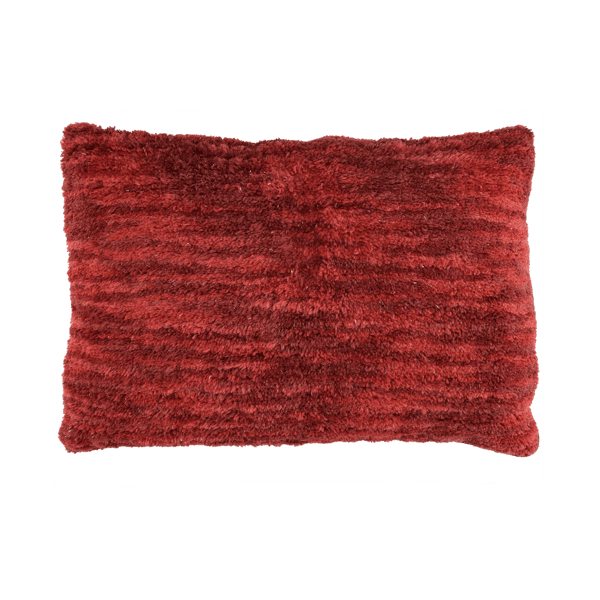 pomax BRINDISI - kussen - wol / jute - L 60 x W 40 cm - aubergine