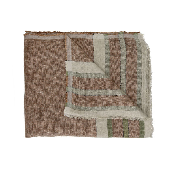 Pomax BRUNELLO - Tafelkleed / Plaid - Linnen - L 170 X W 130 Cm - Mix Van Kleuren