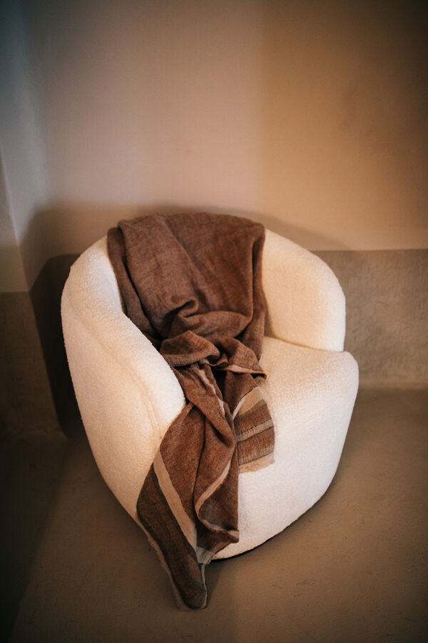 Pomax BRUNELLO - Tafelkleed / Plaid - Linnen - L 170 X W 130 Cm - Mix Van Kleuren