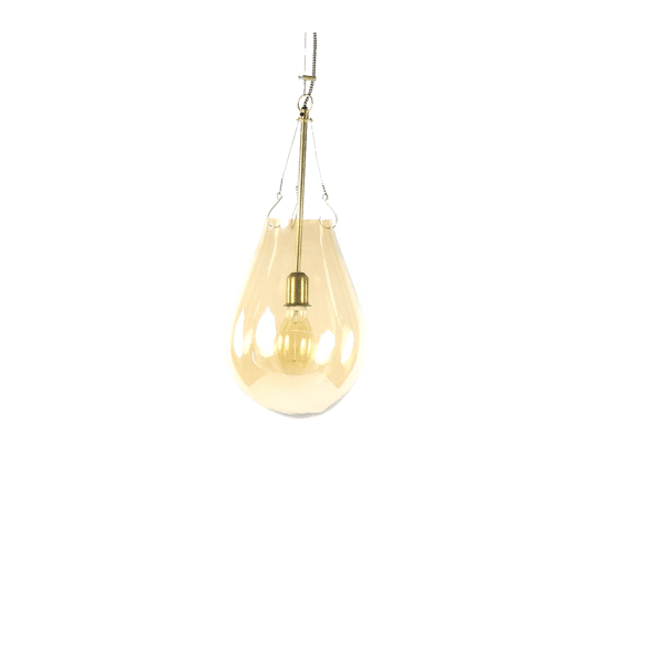 pomax BULLIA - hanglamp - metaal / glas - DIA 25 x H 53 cm - goud pomax BULLIA - hanglamp - metaal / glas - DIA 25 x H 53 cm - goud