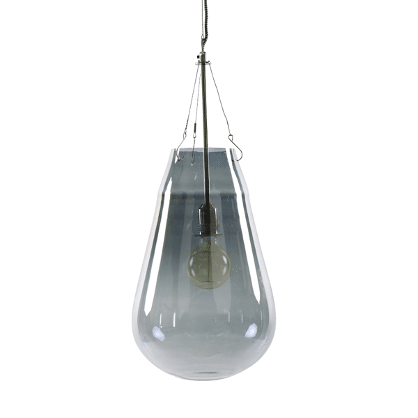 pomax BULLIA - hanglamp - metaal / glas - DIA 30 x H 69 cm - smoke