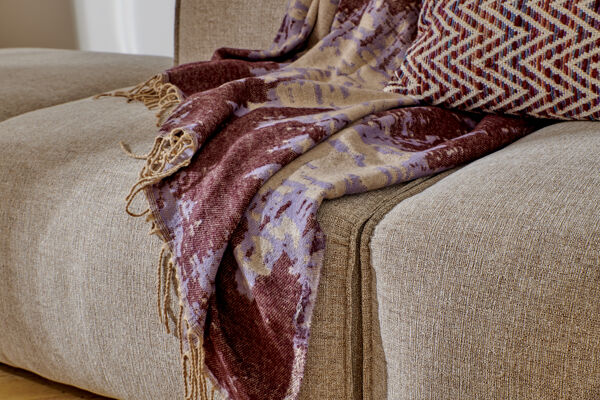 Pomax BURRASCA - Plaid - Acryl / Polyester - L 150 X W 125 Cm - Vijg