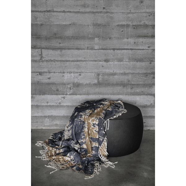 Pomax BURRASCA - Plaid - Acryl / Polyester - L 150 X W 125 Cm - Zwart