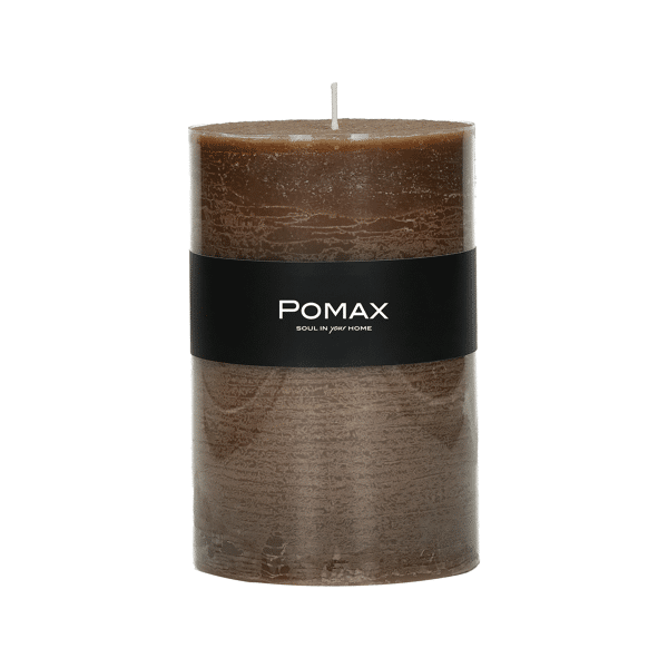 pomax CANDLE - kaars - paraffine wax - DIA 10 x H 15 cm - hazelnoot
