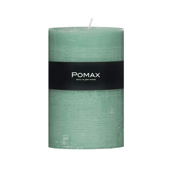 pomax CANDLE - kaars - paraffine wax - DIA 10 x H 15 cm - licht aqua