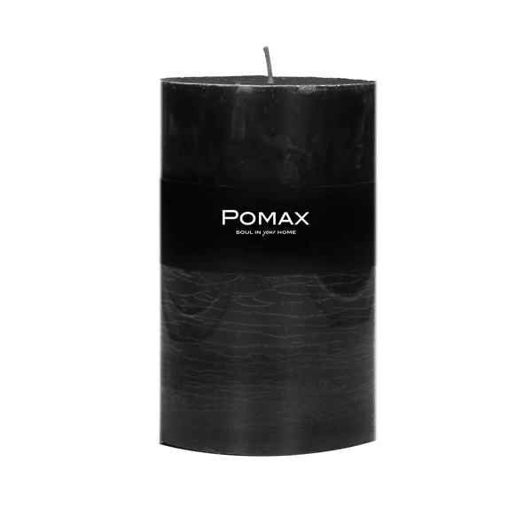 pomax CANDLE - kaars - paraffine wax - DIA 10 x H 15 cm - zwart