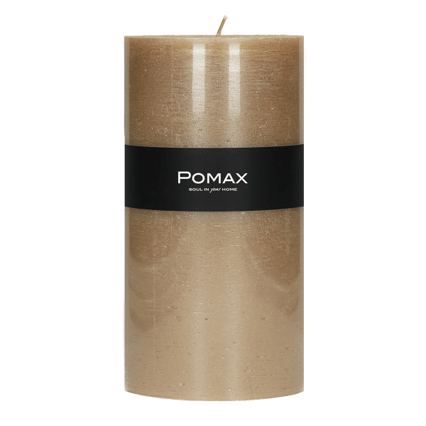 pomax CANDLE - kaars - paraffine wax - DIA 10 x H 20 cm - champagne