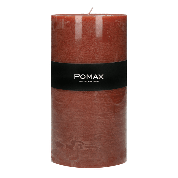 pomax CANDLE - kaars - paraffine wax - DIA 10 x H 20 cm - terracotta