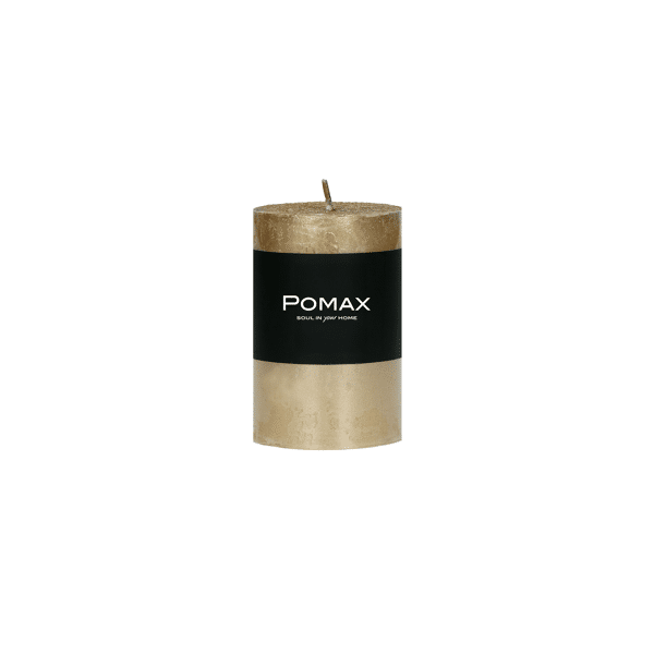 pomax CANDLE - kaars - paraffine wax - DIA 5 x H 8 cm - champagne
