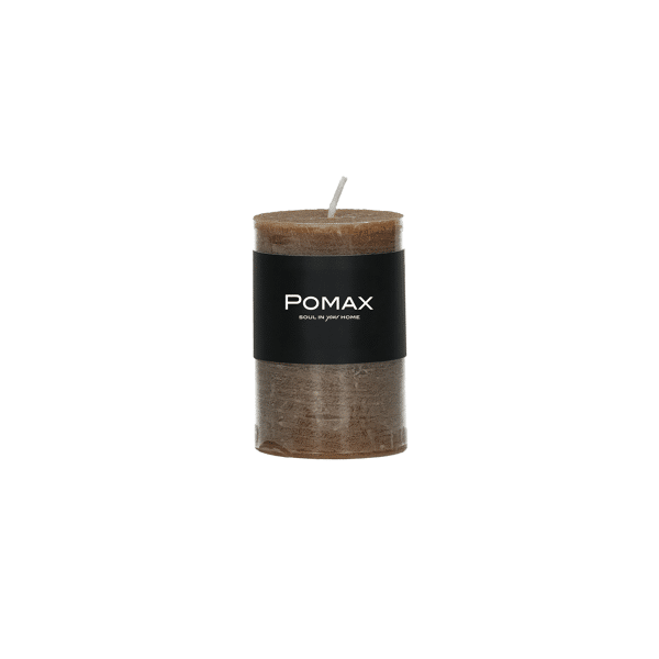 pomax CANDLE - kaars - paraffine wax - DIA 5 x H 8 cm - hazelnoot