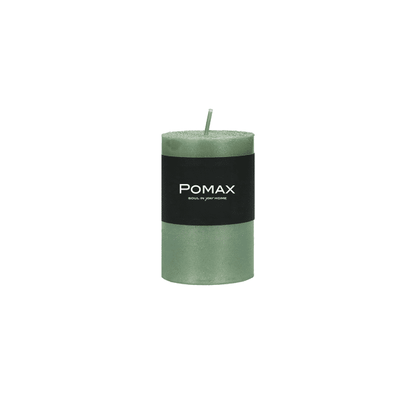 pomax CANDLE - kaars - paraffine wax - DIA 5 x H 8 cm - licht aqua